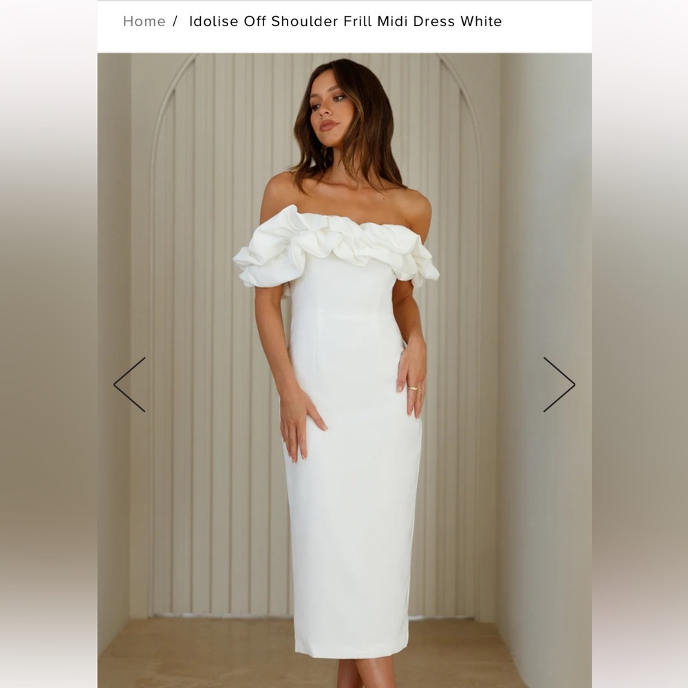 Hello Molly Idolise Off Shoulder Midi Dress